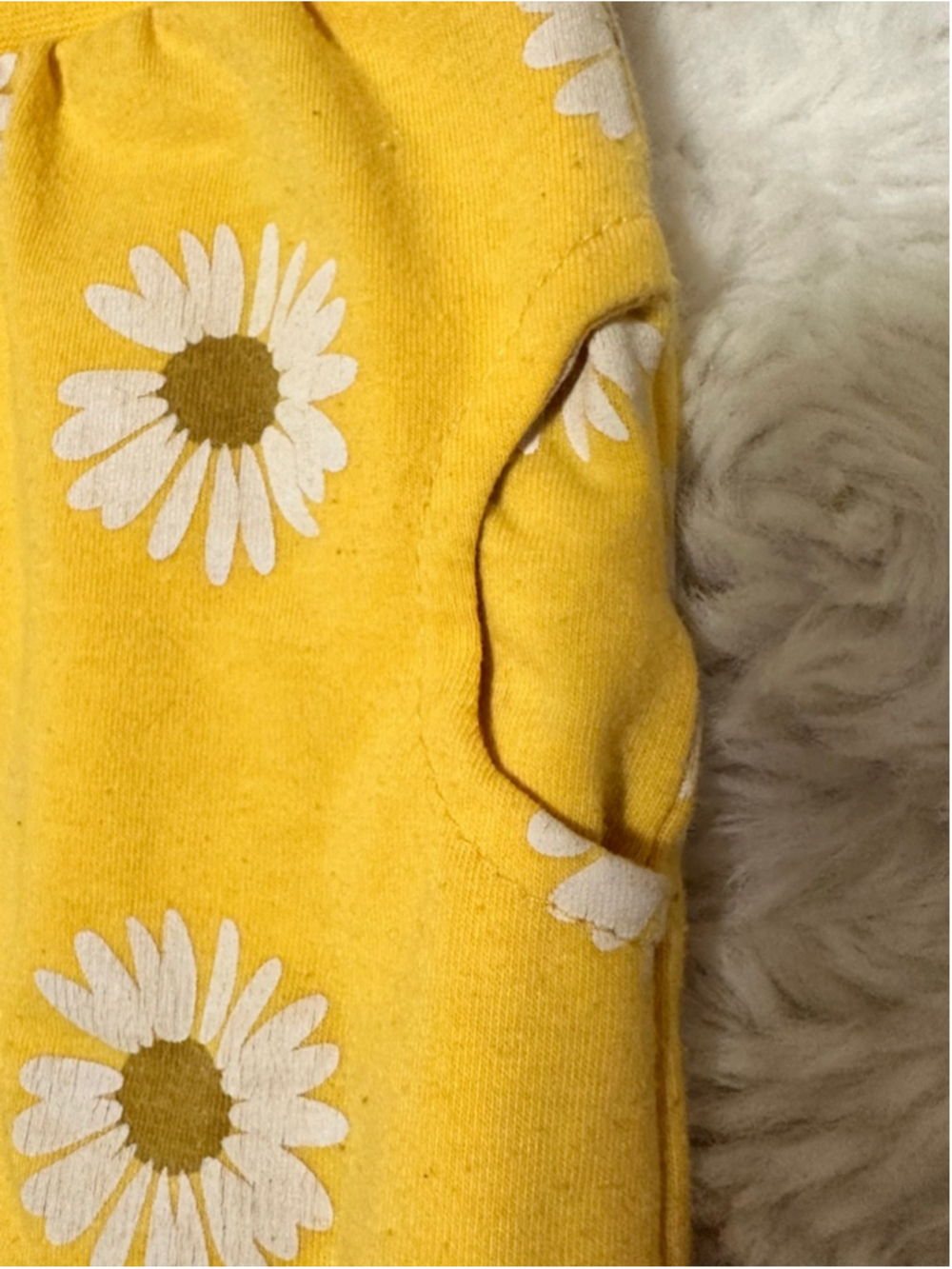 Baby Unbranded Matching Set 6-12 Months Yellow Daisy - Picture 3 of 5